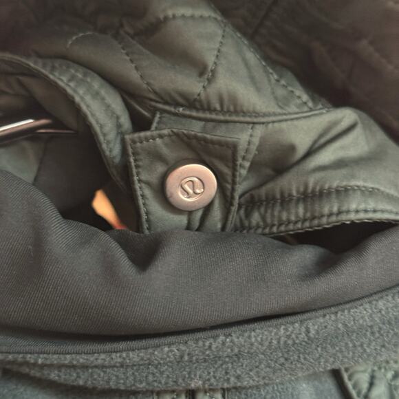 Lululemon Fleecy Keen Jacket II Women's Size 10 Fuel Green Hooded Casual Winter - Picture 9 of 16